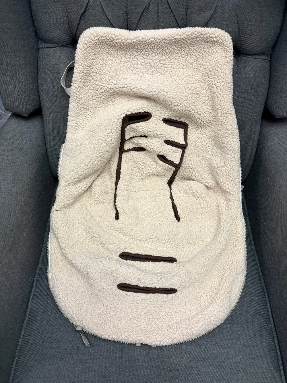 JJ Cole Collection Brown and Cream Winter Seat Insert